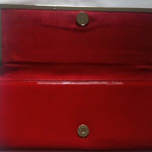 Aldo Clutch Bag Purse for Women Shining Red Magentic Closure Hand Bag 11" x 5"